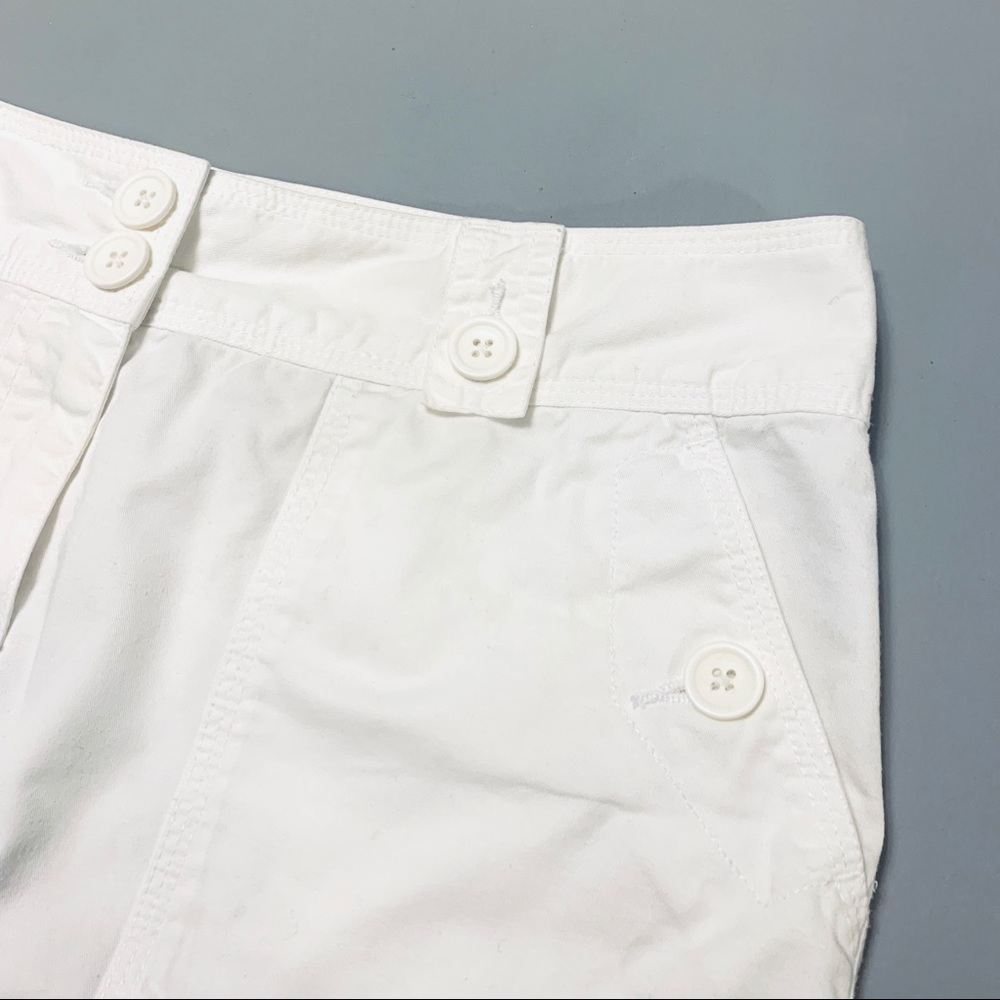 WHBM White Mini Skirt w/Pockets